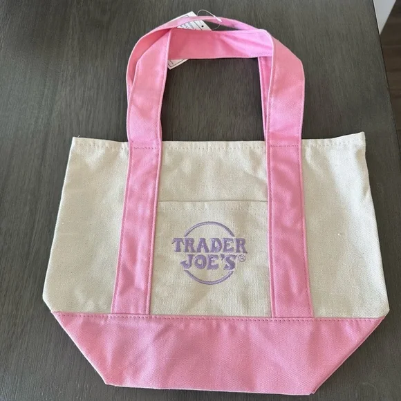 NWT Trader Joes Canvas Tote Bags Set of 4 - Picture 2 of 5